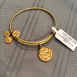 Alex and Ani Yellow Gold Charm Bracelet